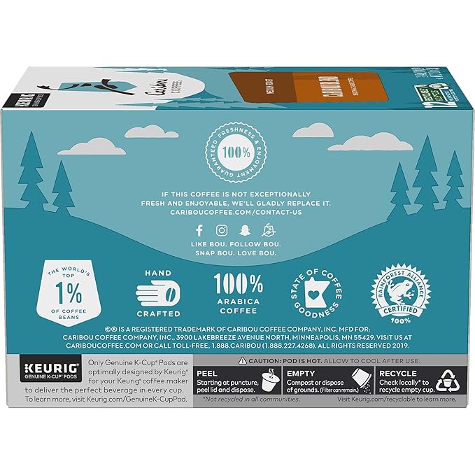 Caribou Coffee Caribou Blend Keurig Single-Serve K-Cup Pod Medium Roast Coffee 72 Count