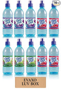 LUV BOX - Variety Clear Fruit Water Sport 16.9 Oz BottlesPack of 10Kiwi StrawberryGrapeCherry Blast by evaxo