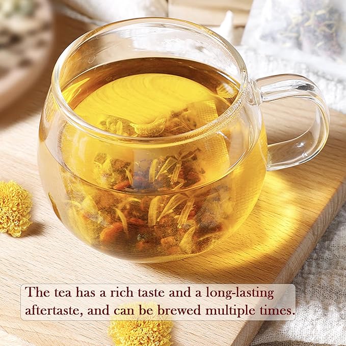Chrysanthemum Cassia Seed Liver Tea Formula Six Ingredients Daily Liver Care Tea Burdock Wolfberry Honeysuckle Osmanthus Chinese Herbal Tea 养肝茶 菊花 决明子茶 10.6oz/300g(150g*2)