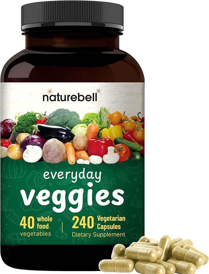 Fruit and Veggies Supplement – 480 Total Vegetarian Capsules | Balance of Natural 40 Whole Fruits &amp Veggies Blend | Fresh Superfood Formula with Vitamins and Minerals – Non-GMO