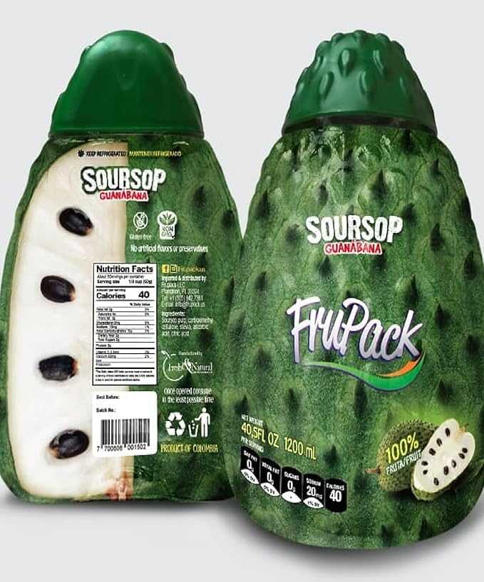 soursop Juice nectar guanabana fruit chunks 1pack 40.5 fl oz /1200 ml frupack