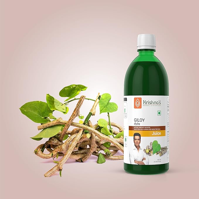 Krishna's Herbal &amp Ayurveda Geloy Juice - 500 Ml (Pack of 2)