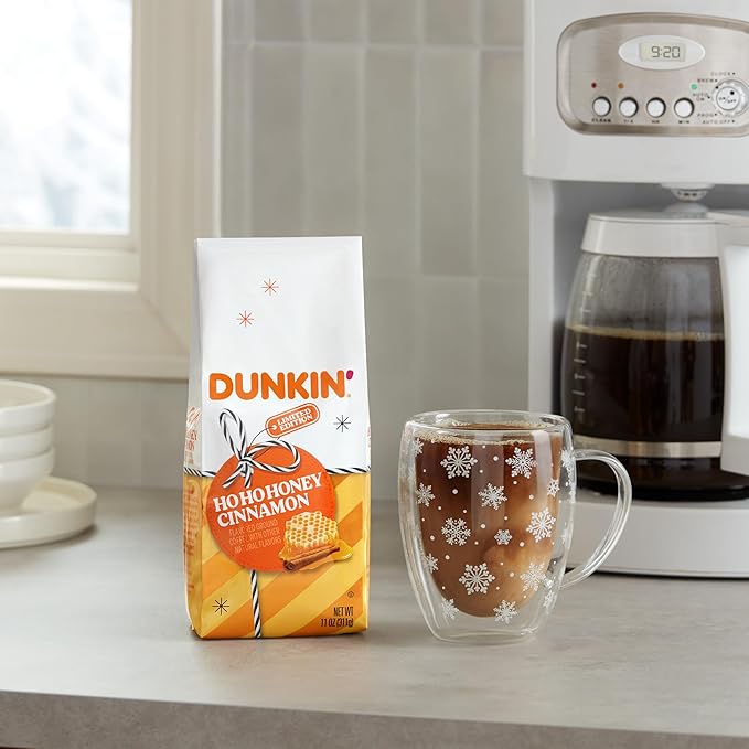 Dunkin' Ho Ho Honey Cinnamon Flavored Ground Coffee 11 ounce (Pack of 6)