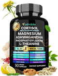 Adndale Cortisol Supplements for Women. Cortisol Reducer 14-in-1 Ashwagandha Supplement with Magnesium Glycinate L-Theanine &amp More. 90 Capsules.