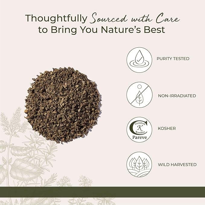 Starwest Botanicals Wildcrafted Mullein Leaf - Dried Loose Leaf Herb for Tea Cut &amp Sifted Bag Natural Source of Antioxidants Certified Kosher - Bulk 1 lb Bag