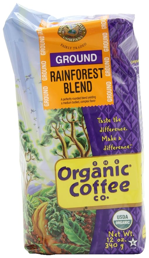 The Organic Coffee Co. Ground Rainforest Blend 12 Ounce