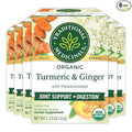 Traditional Medicinals Organic Turmeric with Meadowsweet &amp Ginger Herbal Tea Supports A Healthy Response To Inflammation16 Count (Pack of 6)