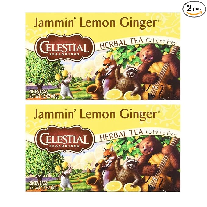 Celestial Seasonings Herbal Tea Lemon Zinger 20 Count (Pack of 2)
