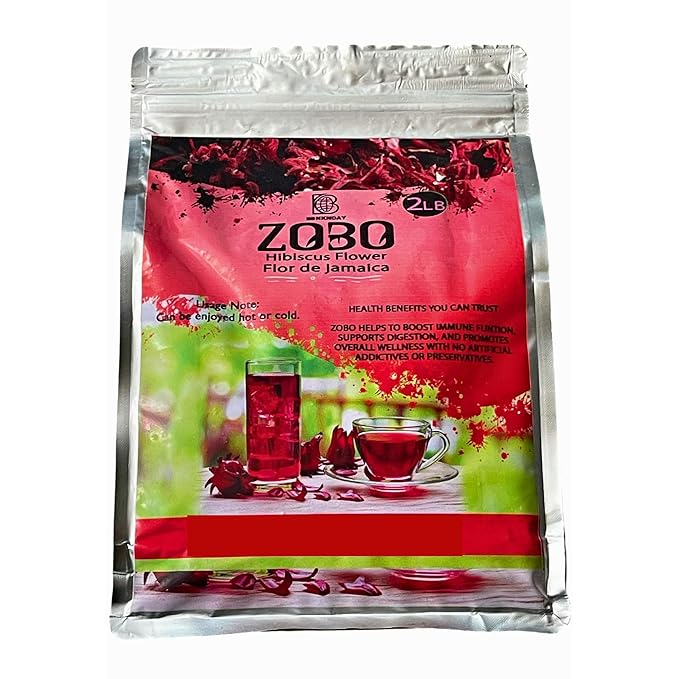Hibiscus Flowers Tea – 2 lb (Bulk) | BBNKNDAY Organic Dried Flor de Jamaica Herbal Tea – Non-GMO Caffeine-Free No Sugar – Hibiscus for Tea Infusions &amp Recipes