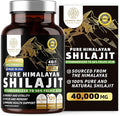 Pure Himalayan Shilajit Supplement for Men and Women [40000MG Max Strength] Contains 50% Fulvic Acid with Over 85 Trace Minerals to Support Energy Brain and Immunity 120 Veg Caps