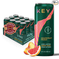 KEY Ketone Drink - Ketones for Energy &amp Focus Sugar Free &amp Low Caffeine from Green Tea with L-Theanine No Crash or Jitters All Natural Lightly Carbonated Grapefruit Peach (Pack of 12)
