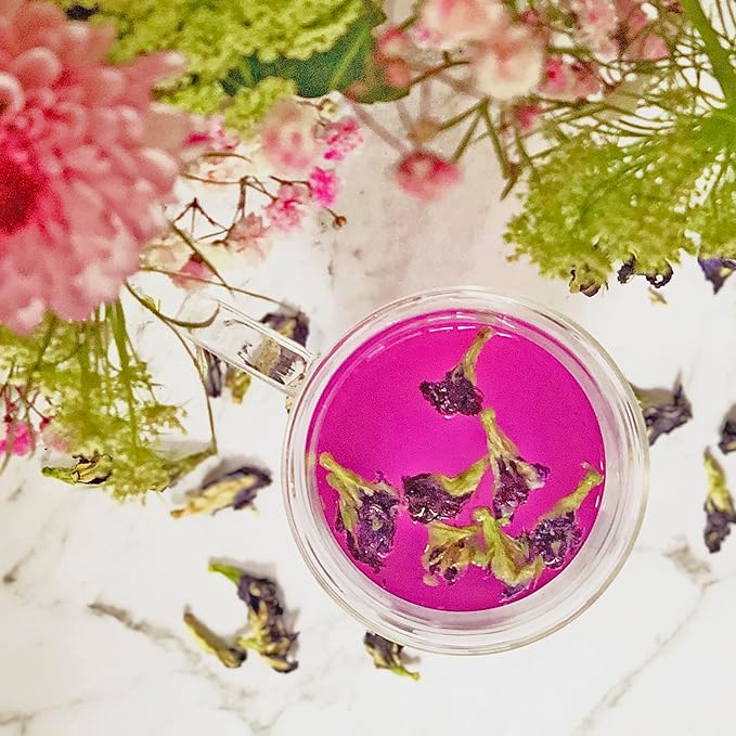 Wild Hibiscus Blue-Tee | 100% Pure Butterfly Pea Flower Tea (12 oz) | Caffeine-Free Herbal Tea | Naturally Vibrant Blue Color | Antioxidant-Rich Relaxing Herbal Infusion