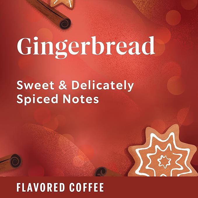 Starbucks Ground Coffee Gingerbread Naturally Flavored Coffee 100% Arabica Limited Holiday Edition 1 Bag (11 Oz)
