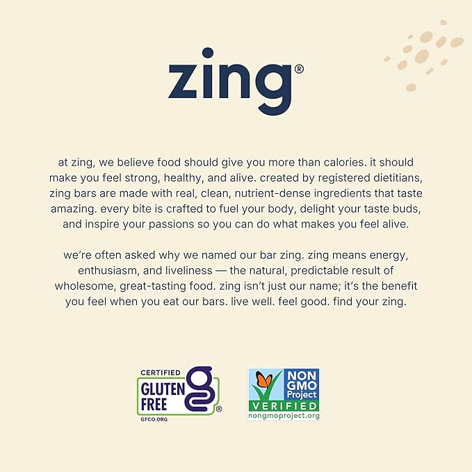 Zing Dark Chocolate Mint Vegan Protein Bars Gluten Free with High Protein High Fiber Dairy Free Nutrition Bars Plant Based Protein Kosher Low Sugar No Sugar Alcohols - 12 count