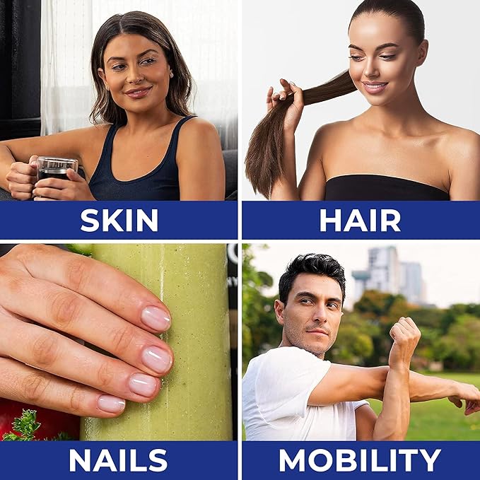 Transformation Grass-Fed Hydrolyzed Collagen Peptides Powder | Multi Types 1 &amp 3 | Keto Friendly | Hair Skin Nails + Organic Super Greens Superfood Powder - Immune &amp Energy Support