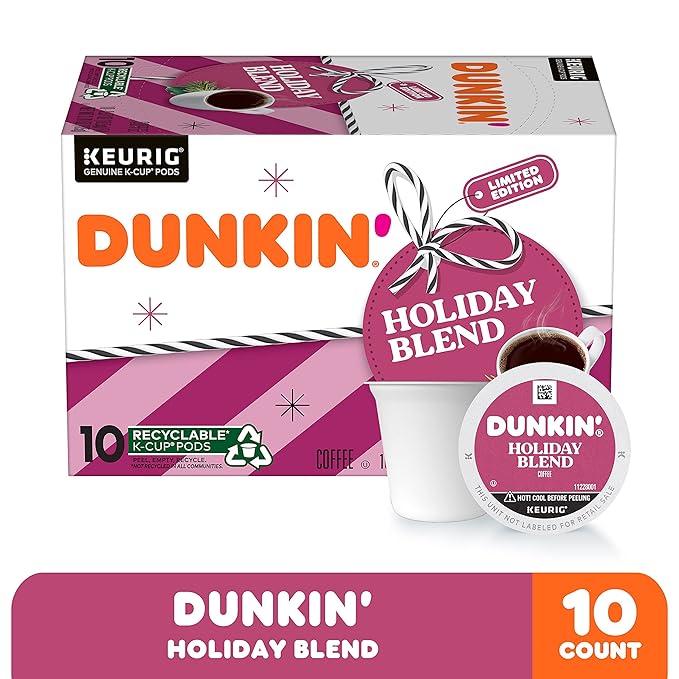 Dunkin' Holiday Blend Coffee 10 Keurig K-Cups