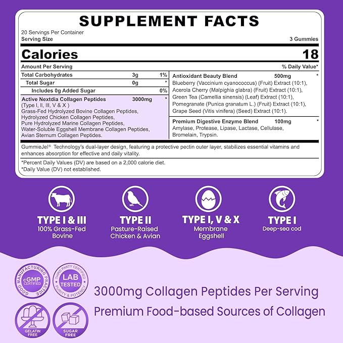 Suagr Free Red Yeast Rice Gummies 2400MG with CoQ10 + Collagen Gummies for Women &amp Men