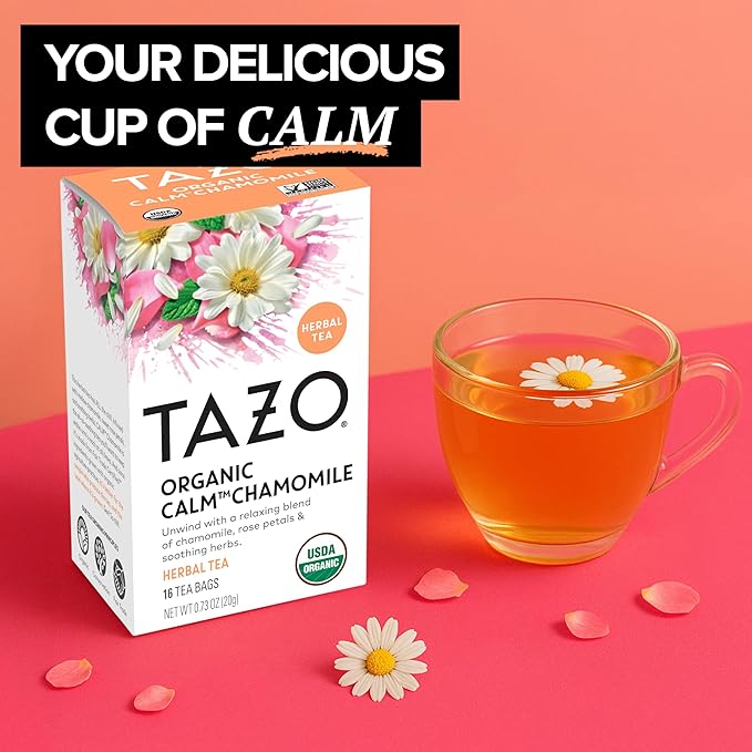TAZO Tea Bags Regenerative Organic Zen Calm Chamomile &amp Herbal Organic Dream 16 CT (1ea) (Variety Pack)