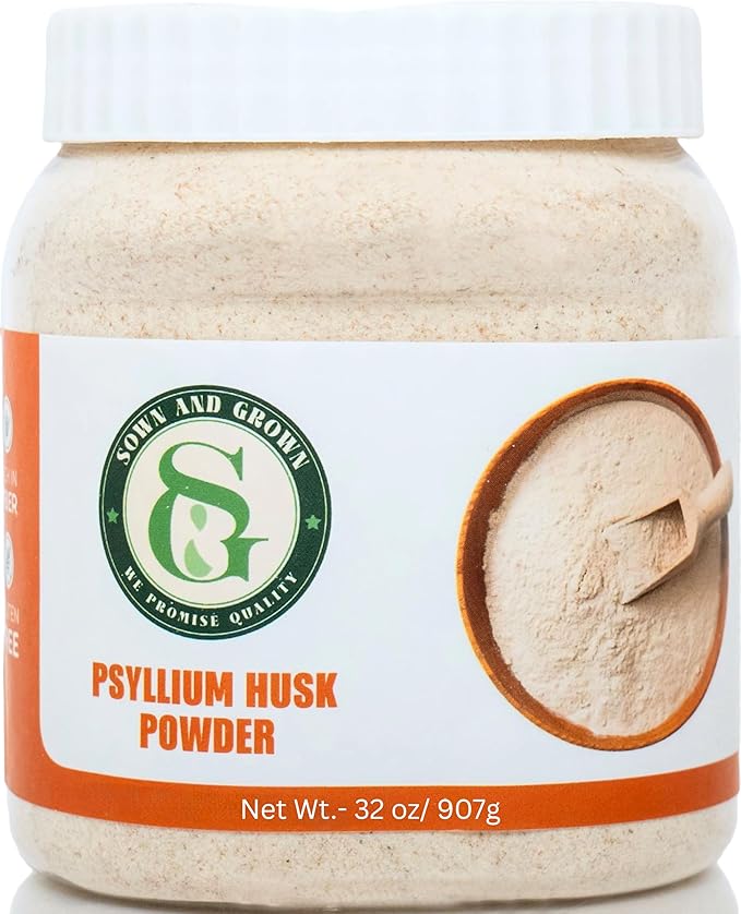 Psyllium Husk Powder- 2lb 32oz | Easy Mixing Dietary Fiber | Finely Ground Powder | Ideal for Keto Baking | Non-GMO