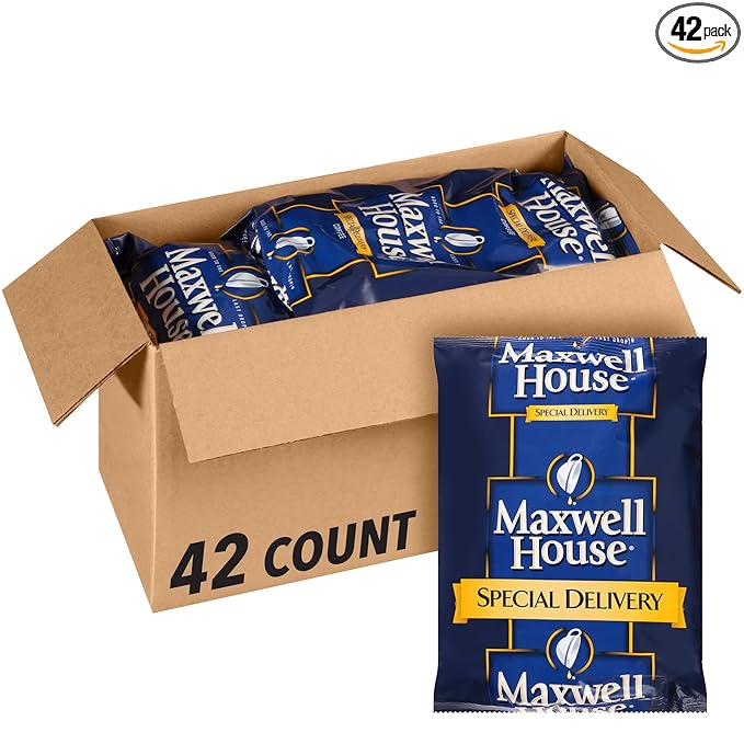 Maxwell House Special Delivery Medium Roast Ground Coffee (1.2 oz Bags Pack of 42)