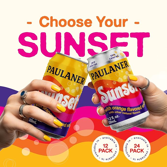 Paulaner Sunset Classic and Zero Orange Cola Soda Soft Drink - 12 Pack
