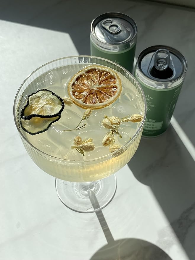 Root Elixirs Cucumber Elderflower Sparkling Cocktail Mixer Zero-Proof Mocktail Mixer Real Citrus + Elderflower 200ml Cans (8-Pack)