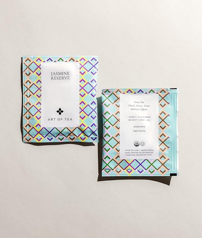 Art of Tea | Organic Jasmine Reserve (Jasmine Tea) | 50 Pyramid Tea Bag Sachets