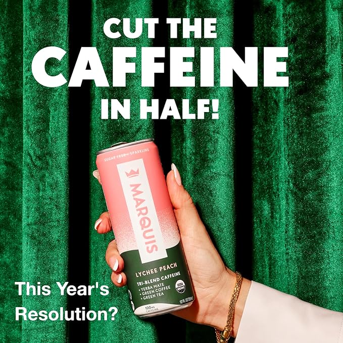 Marquis - Natural Energy Drink - Original Variety + Super Berry - Sugar Free - 0 Calories - 100mg of Organic Plant Based Caffeine - Yerba Mate - Green Tea - Vitamin C &amp B Vitamins - Vegan - 24 Pac