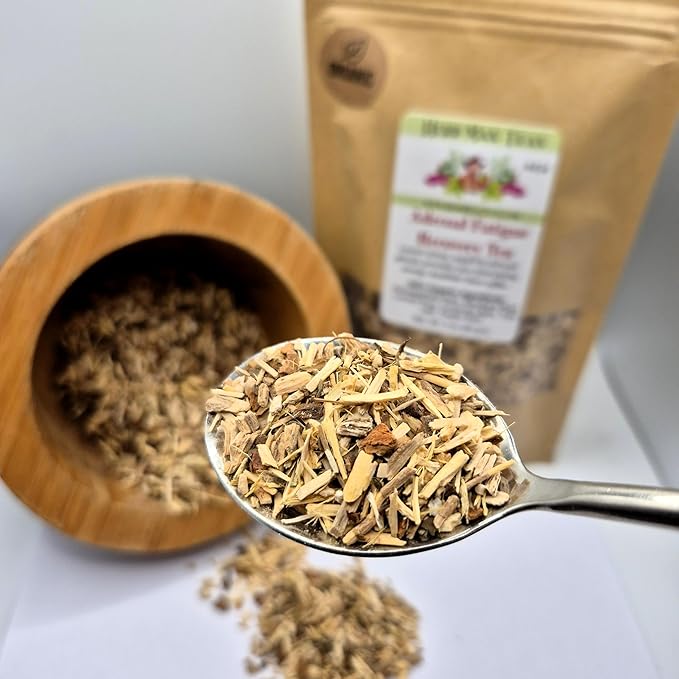 ADRENAL FATIGUE TEA – Non-Stimulating Energy &amp Stress Support with Adaptogens – by Master Herbalist Khabir – 100% Organic Non-GMO No Additives