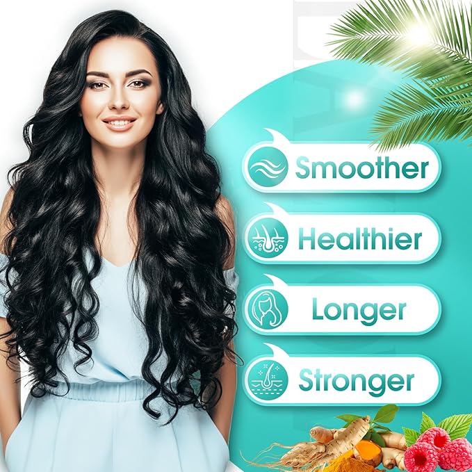 Hair Growth Products Biotin 10000mcg 30-in-1 with Vitamin A B3 C D E Calcium Hair Growth Supplement Supports Hair &amp Nails Natural Growth Vitamins for Women &amp Men - 60 Servings
