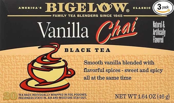 Bigelow Tea Chai Vanilla 20Bg 1.64 oz (pack of 3)