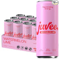 Juvee Rejuvenating Energy Drink – Sugar Free Watermelon Lime Flavor 12 oz Cans (12-Pack) – 128mg Natural Caffeine Zero Sugar Low Calorie Clean Energy &amp Focus Booster for Daily Use