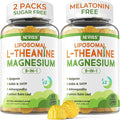 Liposomal L-Theanine 200mg Magnesium Glycinate 400mg Gummies with GABA 5HTP Apigenin Vitamin B6 &amp D3 Ashwagandha Lemon Balm Leaf Melatonin Free Sleep Chewable for Relax Mood &amp Muscle 2