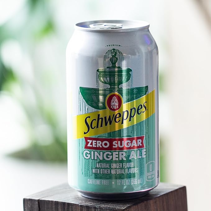 Schweppes Zero Sugar Ginger Ale - Refreshing Crisp Delicious - 18 12oz Cans