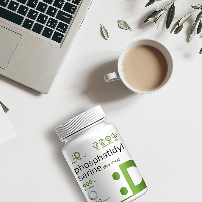 Phosphatidylserine Supplement 400mg Serving 240 Capsules – Soy Free Sunflower Lecithin Source