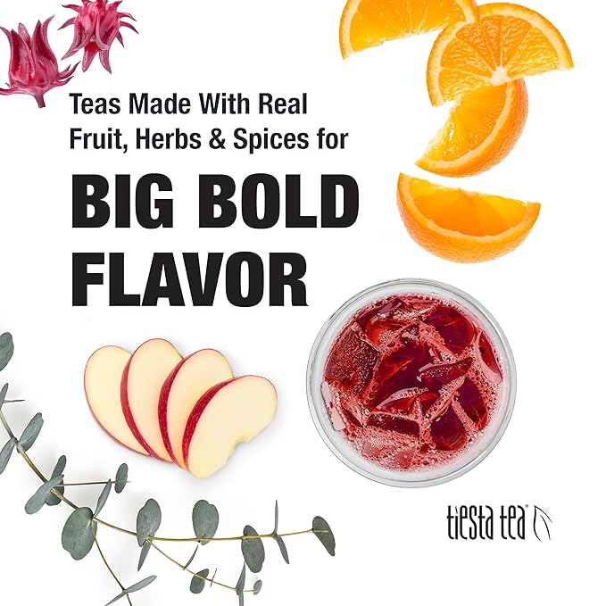 Tiesta Tea - Palm Beach Punch Cold Brew Tea Loose Leaf Fruit Punch Herbal Blend Premium Iced Blend Non-Caffeinated 10 Cold Brew Bags Makes One 64oz Pitcher Each