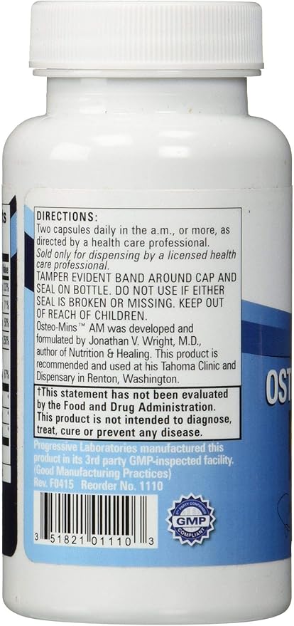Progressive Labs Osteo-Mins AM Supplement 60 Count by Progressive Labs