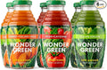 Wonder Green 100% Organic Cold Pressed Juice Variety Pack  8.45 oz (6 Pack) | 2 Veg8 + Cayenne 2 Clean Green 2 Carrot Celery Kale | Vegetable Juice Blend All Natural No Additives or Preservativ