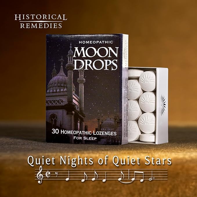 Moon Drops Sleep Aid Lozenges (6 Pack) | Homeopathic Vanilla Flavor Supplement Non-Habit Forming Vegan Gluten-Free Sleep Support Including Coffea Cruda 12X