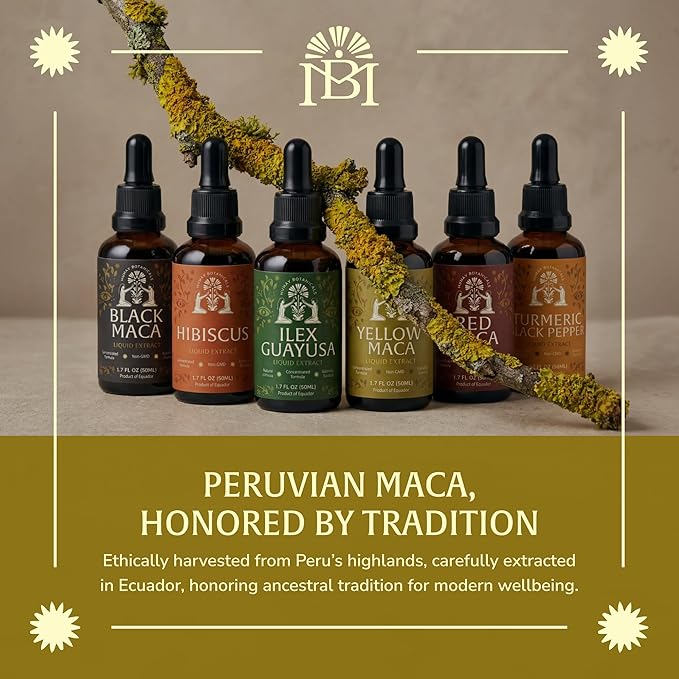 Yellow Maca Extract 50ml – Maca Root Liquid Drops | Peruvian Energy &amp Hormonal Support | Vegan Non-GMO Clean Plant-Based Formula for Focus Mood Vitality &amp Wellness– 50 Servings