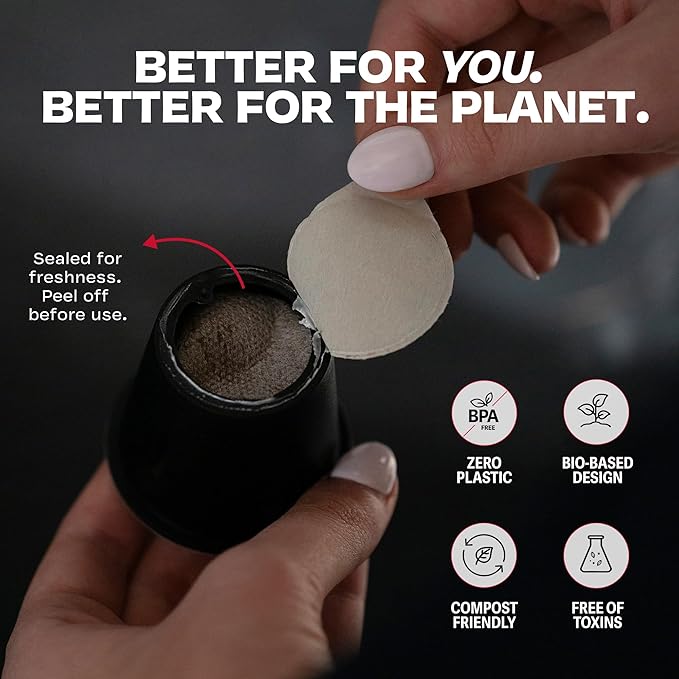 Danger Coffee by Dave Asprey Remineralized Mold Free &amp Lab Tested Compostable Pods | Medium Roast 12 Pods