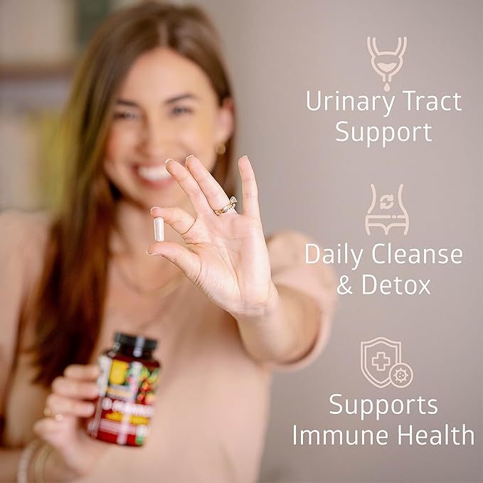 Number One Nutrition Premium D Mannose Supplement for Women and Men [Max Strength 1350MG] Natural D-Mannose with Cranberry Hibiscus and Dandelion for Urinary Tract Health 120 Count
