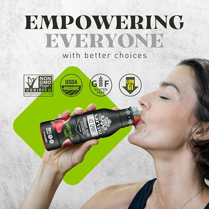 Karviva ACE Collagen Juice Healthy Joints Skin &amp Hair Antioxidant-Rich Berries Marine Collagen Natural Electrolytes Low-Sugar Low Glycemic Index Low-CaloriesNon-GMO Metabolism Booster W