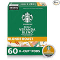 Starbucks K-Cup Coffee Pods Starbucks Blonde Roast Hot or Iced Coffee Decaf Veranda Blend 60 Keurig Pods