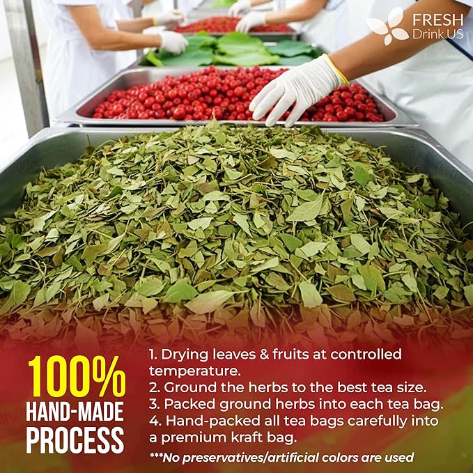 FreshDrinkUS Premium Improve Colon Tea | 135 Tea Bags | Herbal Tea Blend with Senna Leaves Lotus Leaves Hawthorn Berry Ginger &amp More – Caffeine Free Botanical Tea – Natural Daily Herbal Infusi