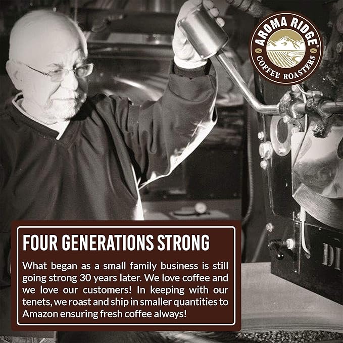 Colombian Supremo Decaf Coffee by Aroma Ridge Swiss Water Processced Whole Beans Coffee Freshly Roasted 16oz