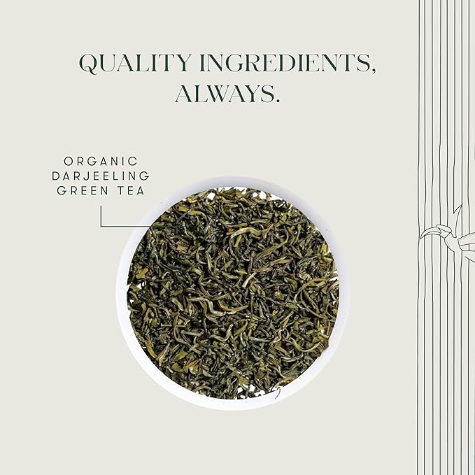 Luxmi Estates Tokyo Green Organic Green Tea (50 Tea Bags) Tea Bags For Relaxing Calming and Stress Relief With Certified Organic Darjeeling Makaibari Green Tea