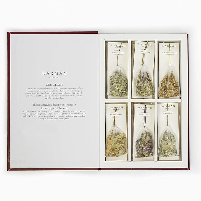 Armenian Herbal Tea – Organic Herbs &amp Spices Collection | 12 Tea Bags (0.28 oz Each) | Premium Mountain Wild Plant &amp Spice Blend Gift Box | Mixed Wild Herbs &amp Traditional Spices | High-Alt