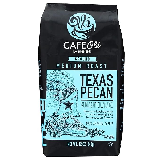 Roasting Plant Cafe Ole Texas Pecan Ground Coffee 12oz pack of 4