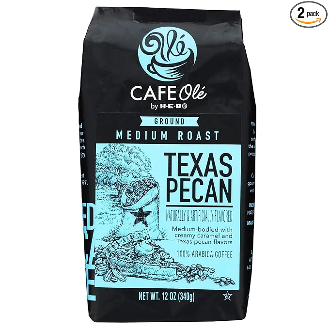 Roasting Plant Cafe Ole Texas Pecan Ground Coffee 12oz pack of 2